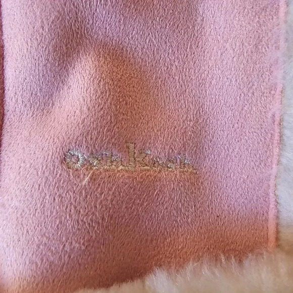 Osh Kosh pink faux fur jacket with embroidered flowers toddler girls size 3T - Picture 3 of 7